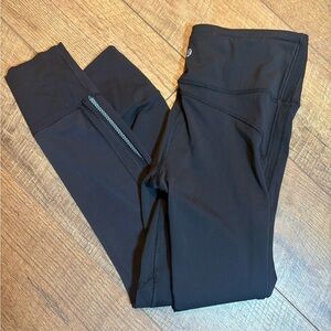 Lululemon Black Mesh Panel Leggings Size 6